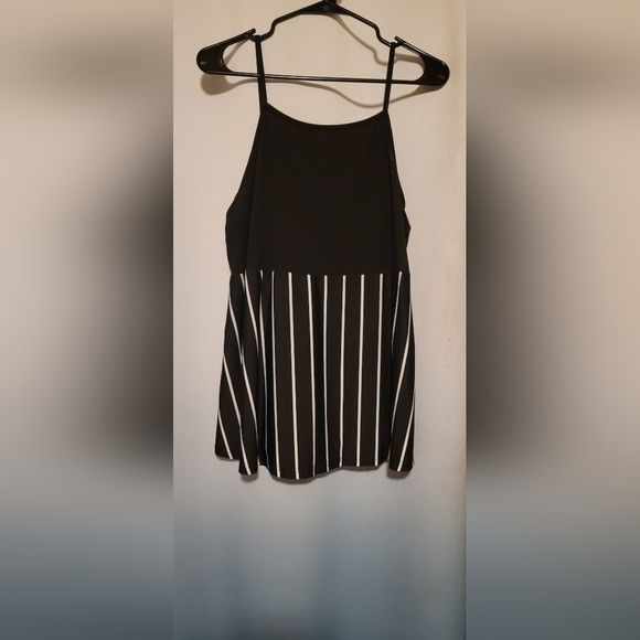 Striped Black & White tank top, SHIEN, 1XL - Picture 3 of 3